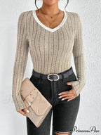 Spice Girl Seductive Slim V-Neck Style Personality Top Women