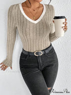 Spice Girl Seductive Slim V-Neck Style Personality Top Women