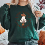 Spooky Cowboy Ghost Fun Fall Cozy Hoodie