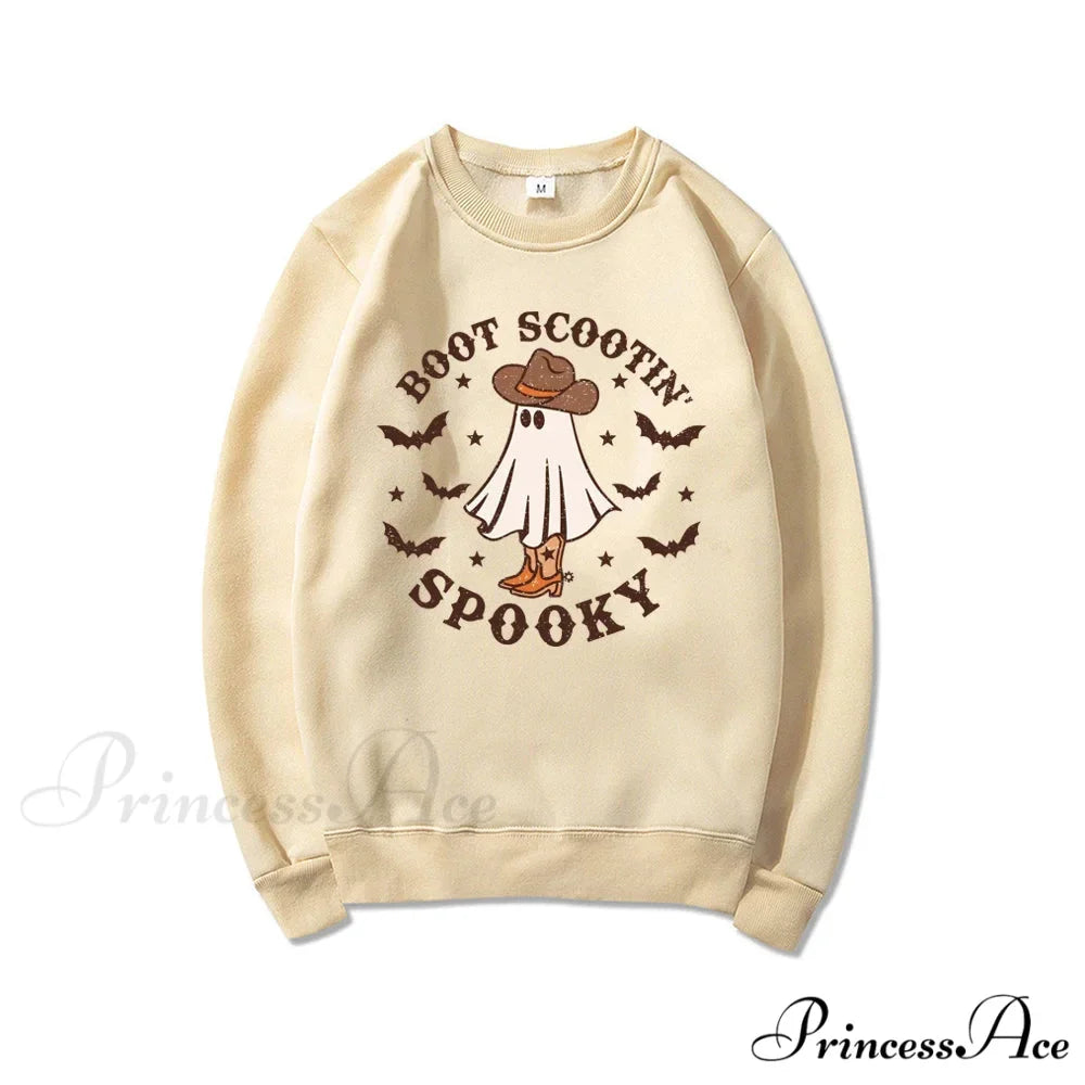 Spooky Cowboy Ghost Fun Fall Cozy Hoodie