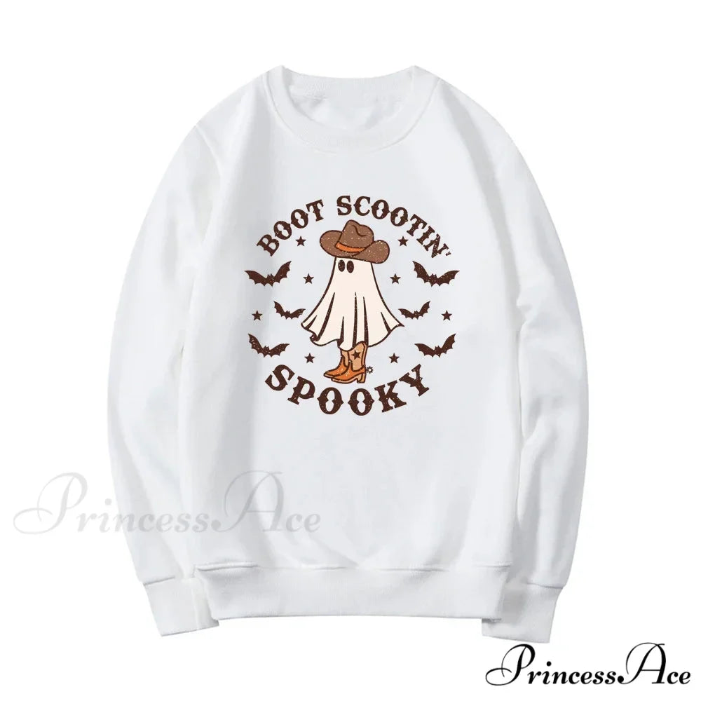 Spooky Cowboy Ghost Fun Fall Cozy Hoodie