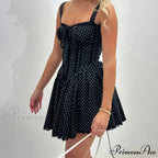 Spot Print Corset Mini Dress