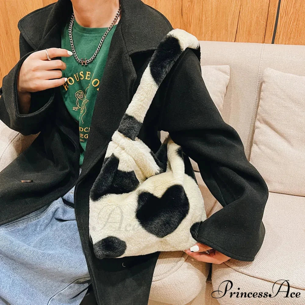 Spotted Affection Heart Design Underarm Shoulder Purse