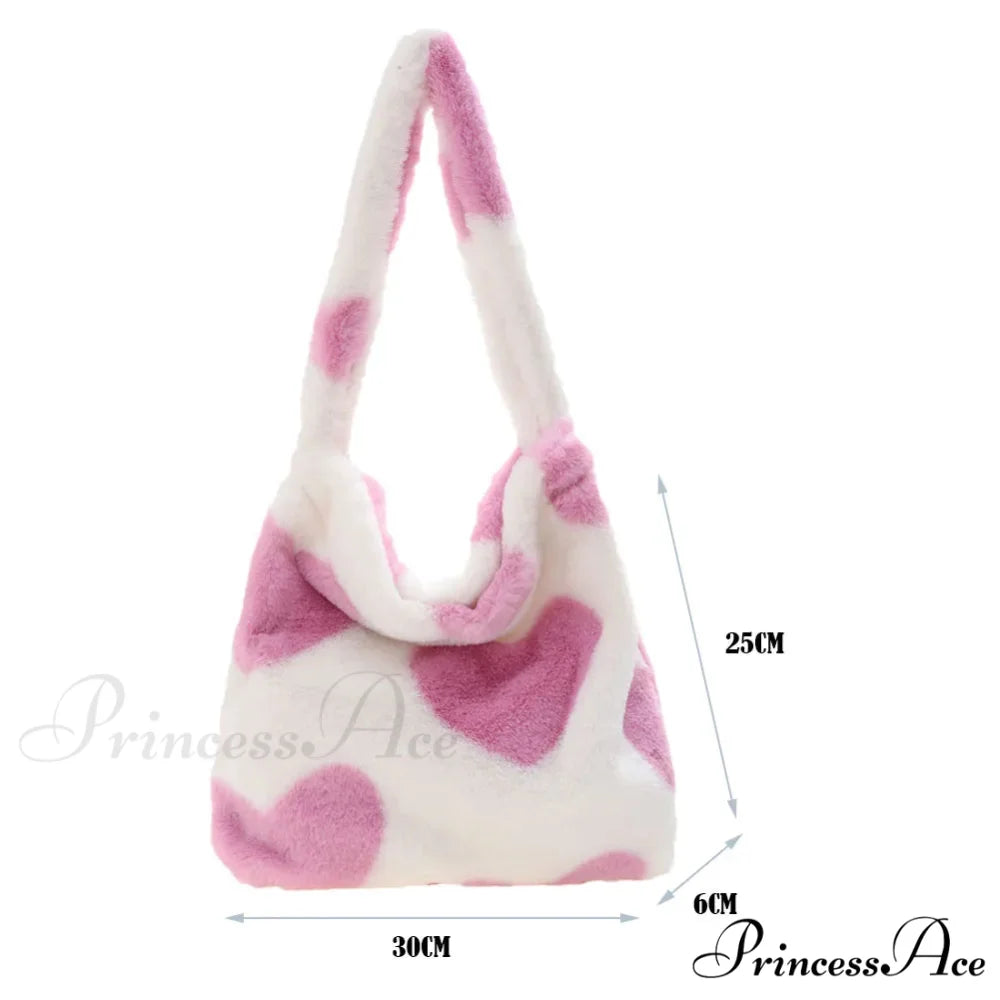 Spotted Affection Heart Design Underarm Shoulder Purse