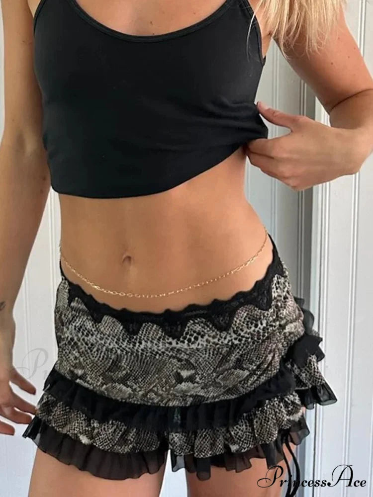 Spotted Cinch Vintage Skirt