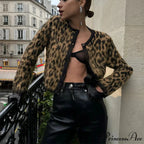 Spotted Circular Neck Cardigan