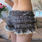 Spotted Frilly Lace Trim Short
