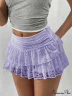 Spotted Layered Half Slip Skirt