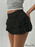 Spotted Layered Half Slip Skirt