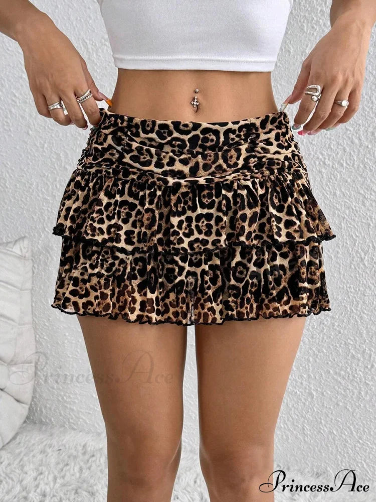 Spotted Layered Half Slip Skirt