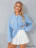 Spotted Pattern Button Cardigan