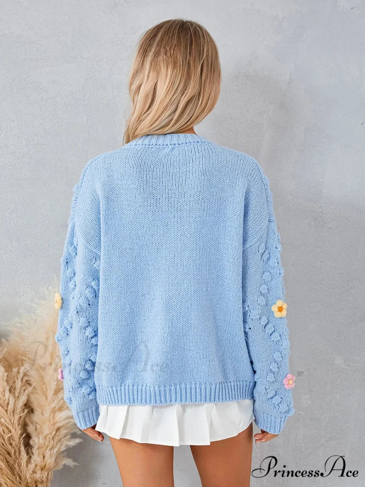 Spotted Pattern Button Cardigan