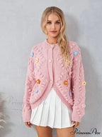 Spotted Pattern Button Cardigan