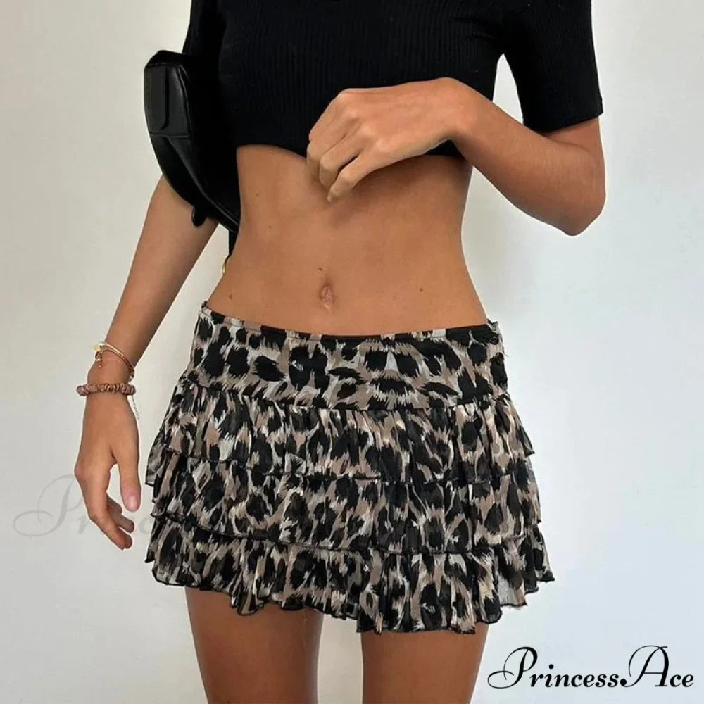 Spotted Pattern Frilled Vintage Skirt