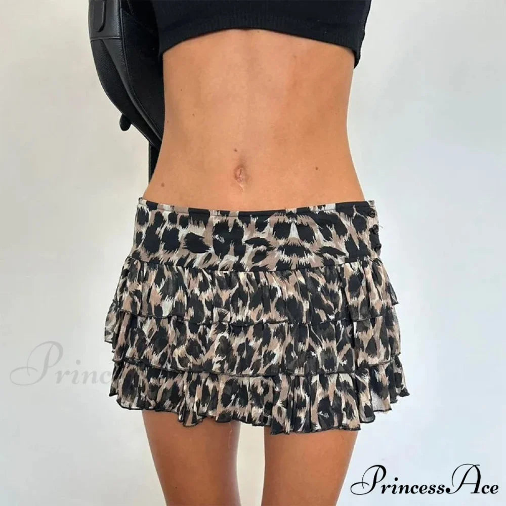 Spotted Pattern Frilled Vintage Skirt