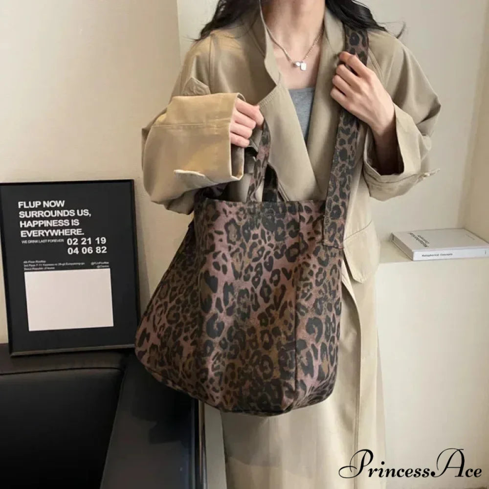Spotted Pattern Korean Style Shopper Handbag