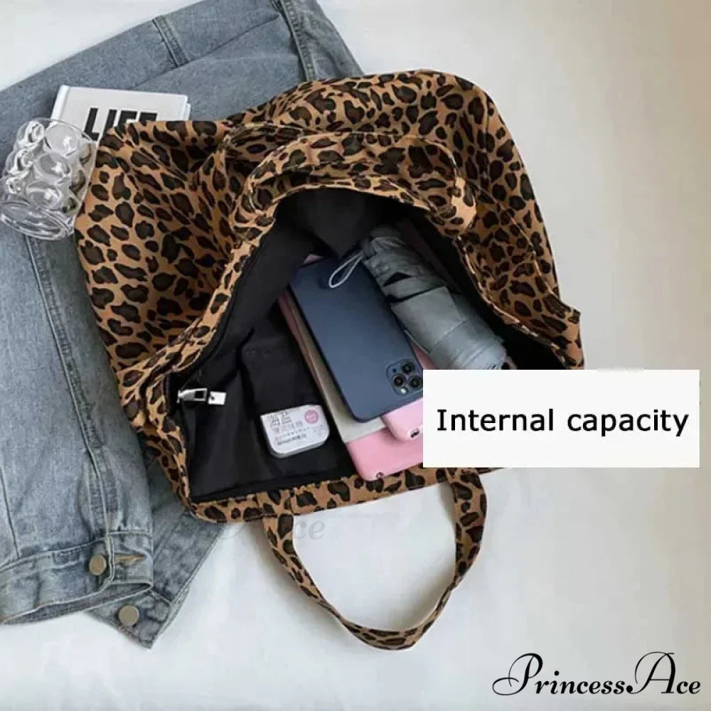 Spotted Pattern Korean Style Shopper Handbag