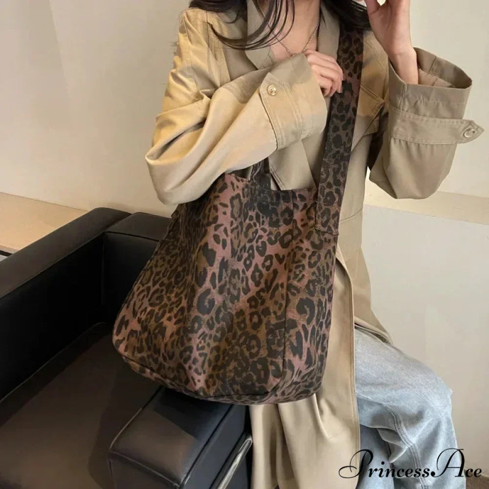 Spotted Pattern Korean Style Shopper Handbag