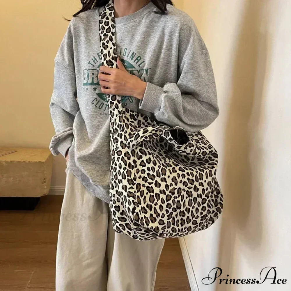 Spotted Pattern Korean Style Shopper Handbag