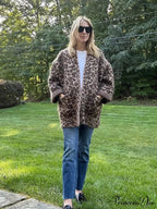 Spotted Pattern Mohair Open Cardigan