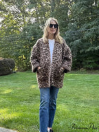 Spotted Pattern Mohair Open Cardigan