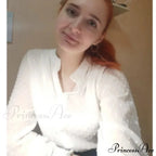 Spring Extended Sleeve Ivory Workplace Blouse