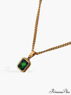 Spring Green Graceful Pendant Necklace