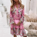 Spring Informal Flowery Medium Length Dress