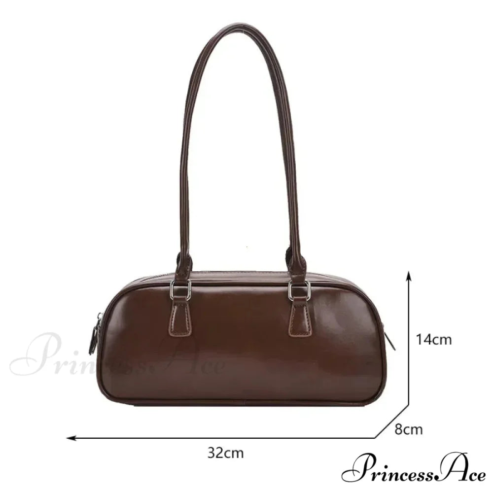 Spring Vintage Faux Leather Underarm Shoulder Bag