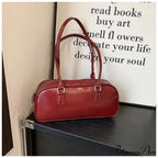 Spring Vintage Faux Leather Underarm Shoulder Bag