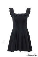 Square Neck Lace Mini Dress