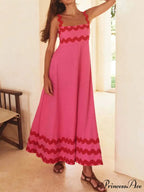 Square Neck Stylish Strap Maxi Dress
