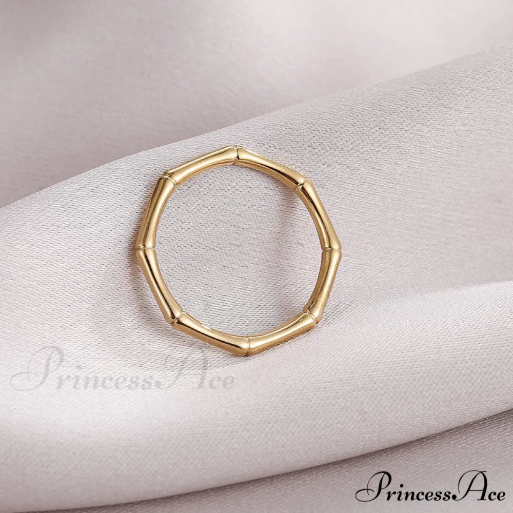 Stainless Steel Bamboo Shape Closed Rings