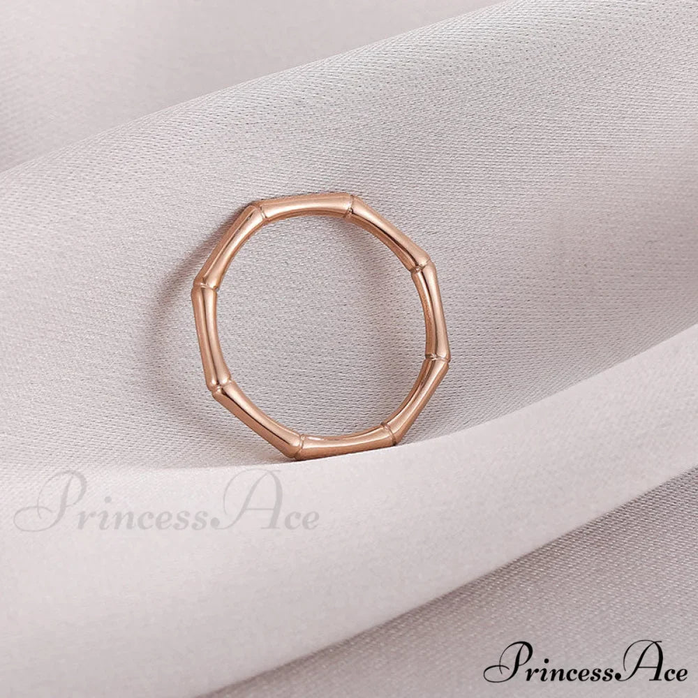 Stainless Steel Bamboo Shape Closed Rings