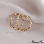 Stainless Steel Bamboo Shape Closed Rings