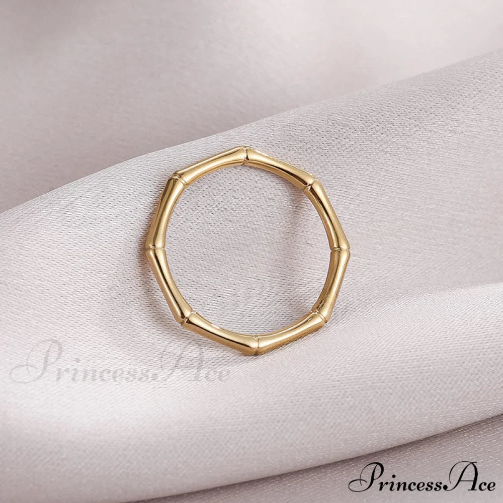 Stainless Steel Bamboo Shape Closed Rings