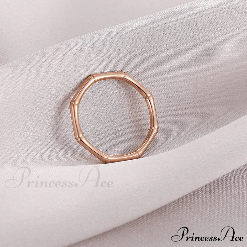 Stainless Steel Bamboo Shape Closed Rings