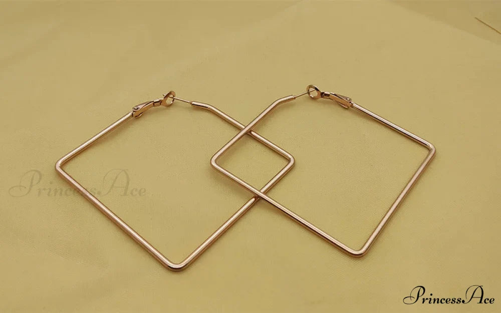 Stainless Steel Big Size Exaggerated Hoop Earrings