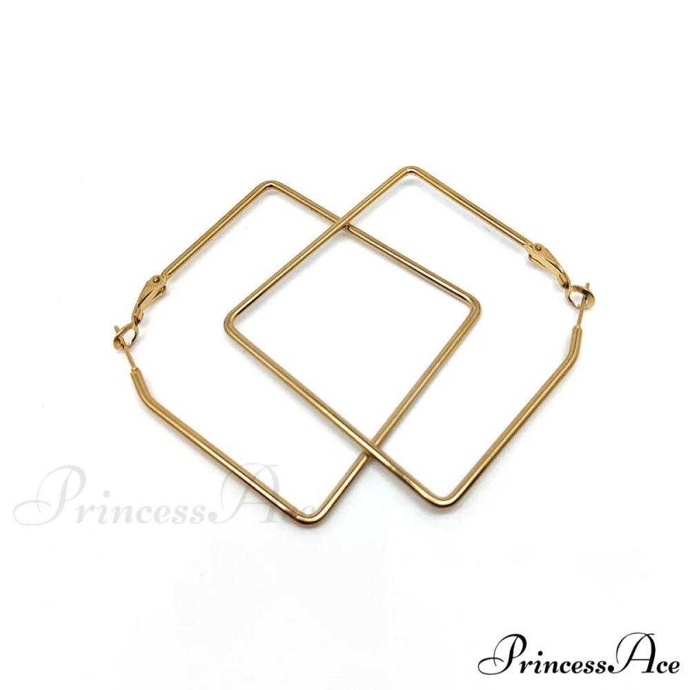 Stainless Steel Big Size Exaggerated Hoop Earrings