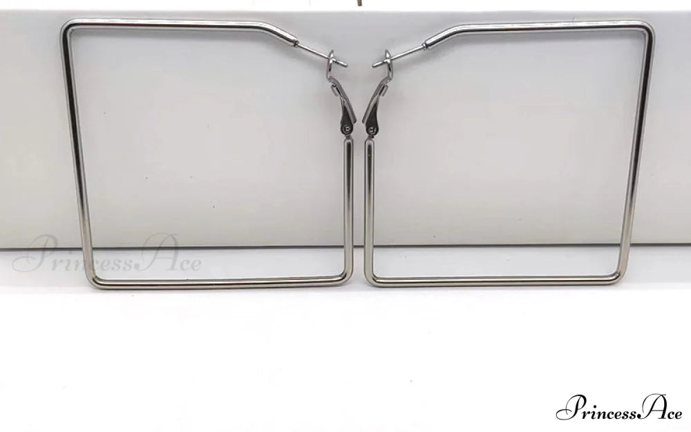 Stainless Steel Big Size Exaggerated Hoop Earrings