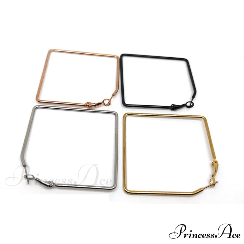 Stainless Steel Big Size Exaggerated Hoop Earrings