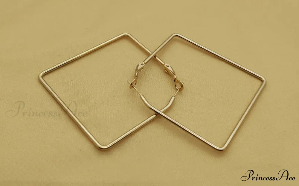 Stainless Steel Big Size Exaggerated Hoop Earrings