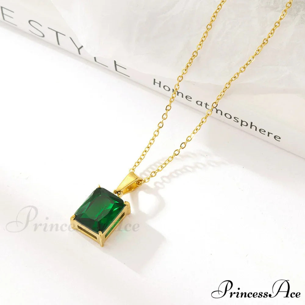 Stainless Steel Diamond Studded All-match Necklaces