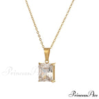 Stainless Steel Diamond Studded All-match Necklaces