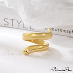 Stainless Steel Exaggerated Serpentine Cast Ring