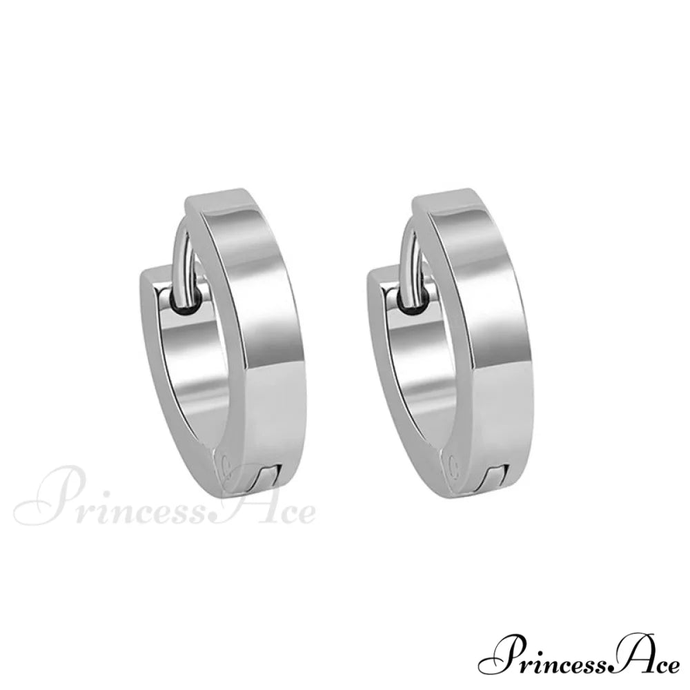 Stainless Steel Rainbow Colorful Hoop Earrings