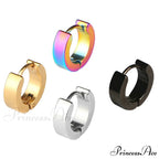 Stainless Steel Rainbow Colorful Hoop Earrings