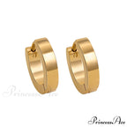 Stainless Steel Rainbow Colorful Hoop Earrings