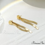 Stainless Steel Snake Chain Pendant Earrings