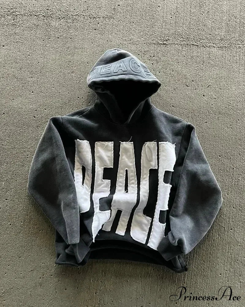 Stellar Patch Embroidery Hoodie